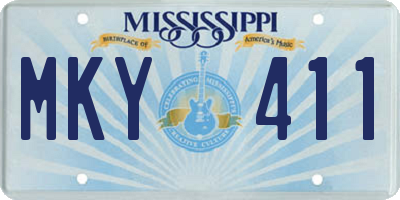 MS license plate MKY411