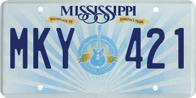 MS license plate MKY421