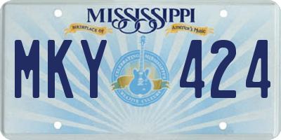 MS license plate MKY424