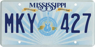 MS license plate MKY427