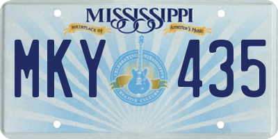 MS license plate MKY435