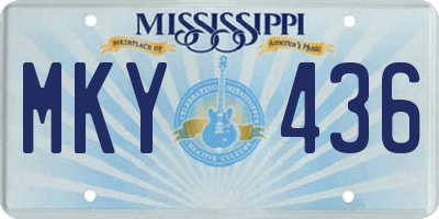 MS license plate MKY436