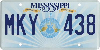MS license plate MKY438