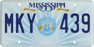 MS license plate MKY439