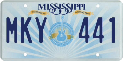 MS license plate MKY441