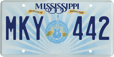 MS license plate MKY442
