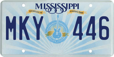 MS license plate MKY446