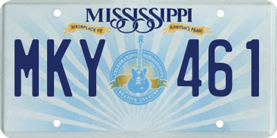 MS license plate MKY461