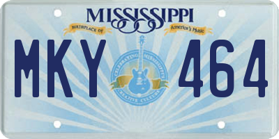 MS license plate MKY464