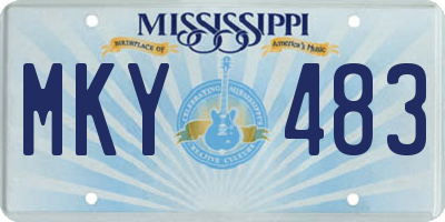 MS license plate MKY483