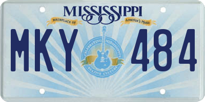 MS license plate MKY484
