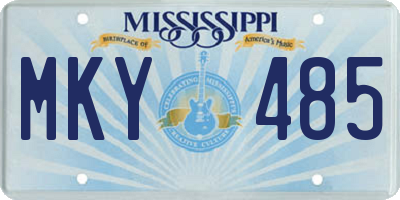 MS license plate MKY485