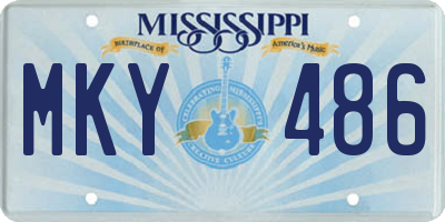 MS license plate MKY486