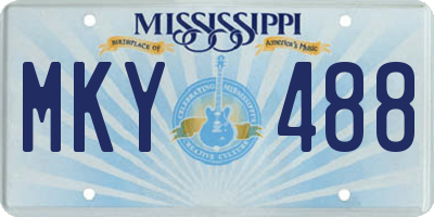 MS license plate MKY488