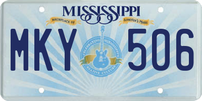 MS license plate MKY506