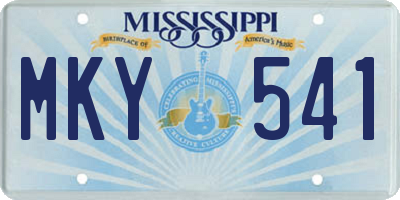 MS license plate MKY541