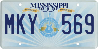 MS license plate MKY569