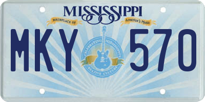 MS license plate MKY570