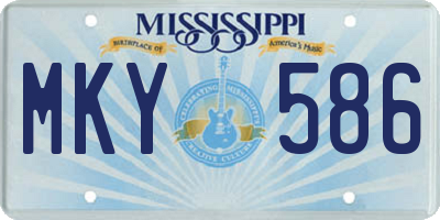 MS license plate MKY586