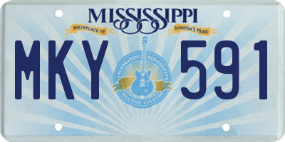 MS license plate MKY591