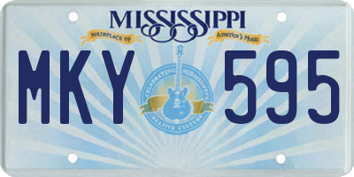 MS license plate MKY595