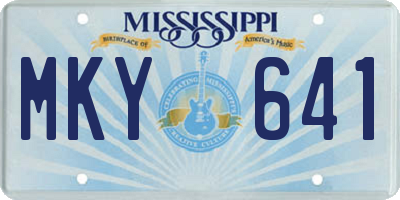 MS license plate MKY641