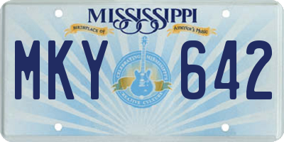 MS license plate MKY642