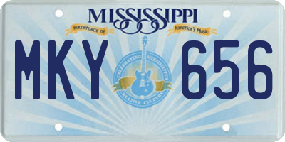 MS license plate MKY656