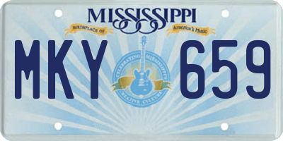 MS license plate MKY659