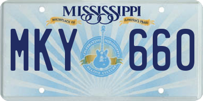 MS license plate MKY660