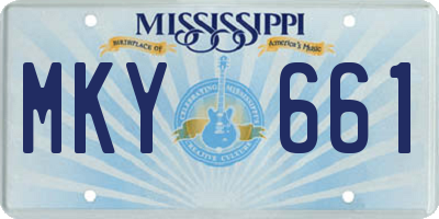 MS license plate MKY661