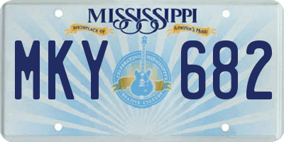 MS license plate MKY682
