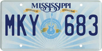 MS license plate MKY683