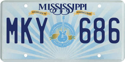 MS license plate MKY686