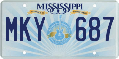 MS license plate MKY687