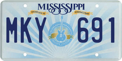 MS license plate MKY691
