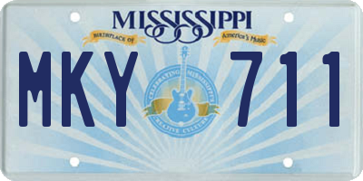 MS license plate MKY711