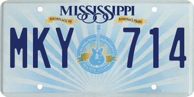 MS license plate MKY714