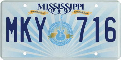 MS license plate MKY716