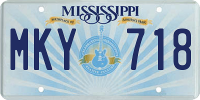 MS license plate MKY718
