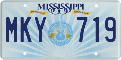 MS license plate MKY719