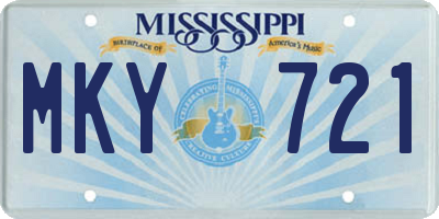 MS license plate MKY721
