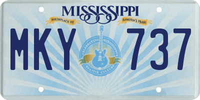 MS license plate MKY737