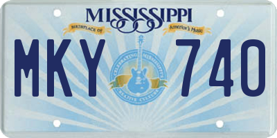 MS license plate MKY740