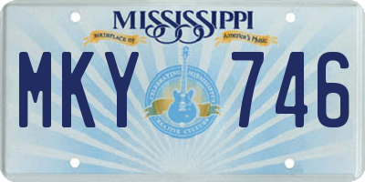 MS license plate MKY746