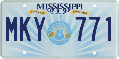 MS license plate MKY771
