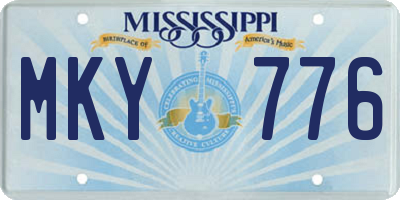 MS license plate MKY776