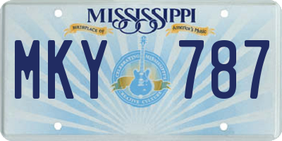 MS license plate MKY787