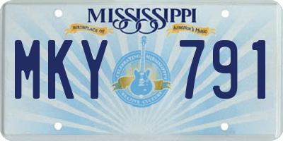 MS license plate MKY791