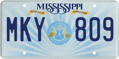 MS license plate MKY809